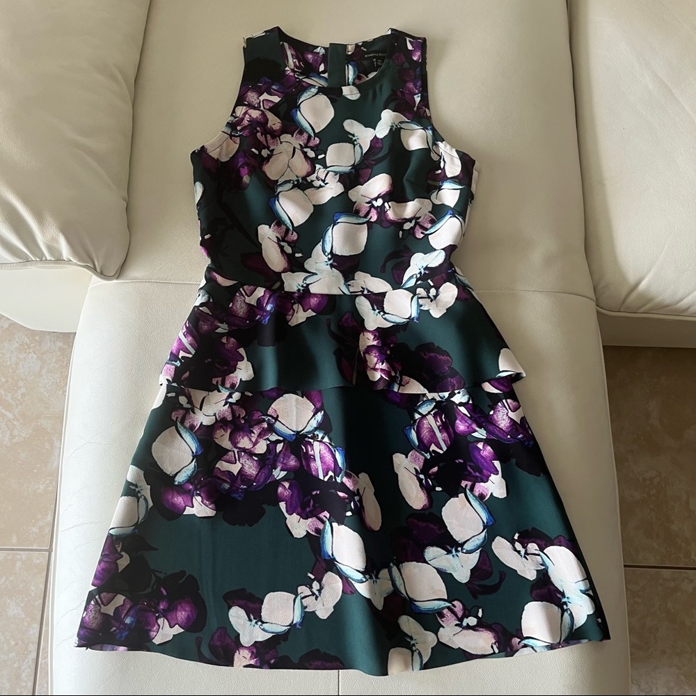 BANANA REPUBLIC- midi dress floral sleeveless petite 6